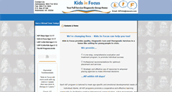 Desktop Screenshot of kidsinfocus.com